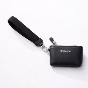 Lululemon Wristlet Key Pouch | Black Zip Coin Purse Wallet | Detachable Strap
